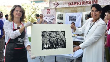 Taşhoran'da Baskı Resim Sergisi Açıldı