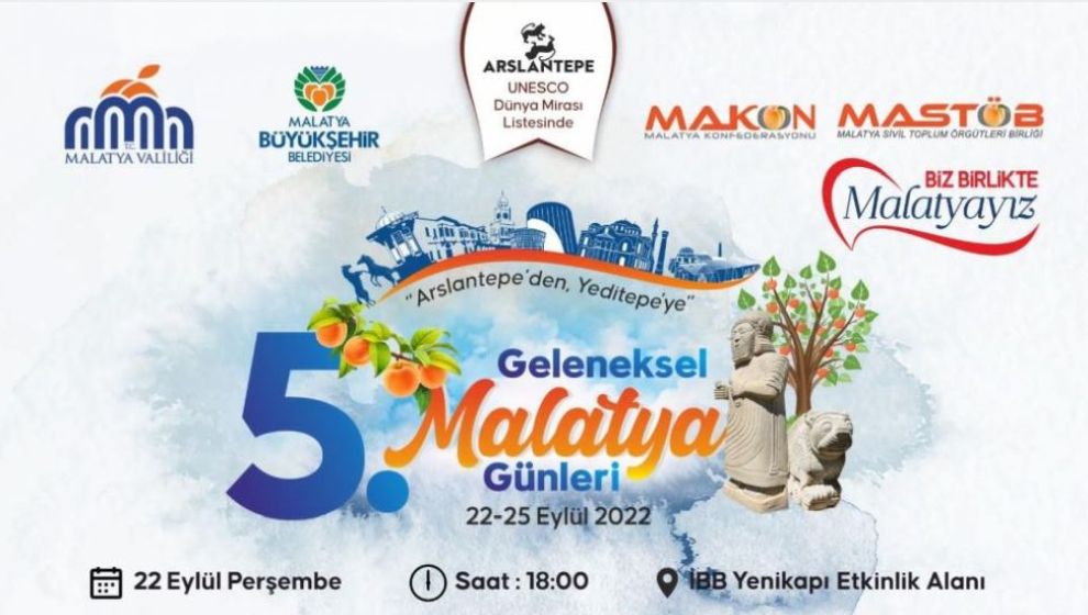 İstanbul'da 22- 25 Eylül'de 'Malatya Günleri' Yapılacak