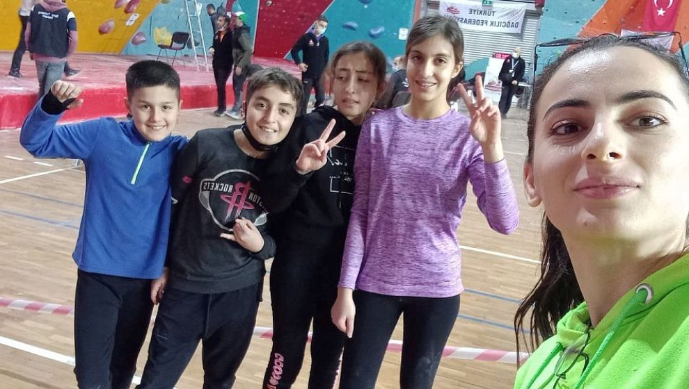 Trabzon'daki Bölge Tırmanma Şampiyonasına Katıldılar