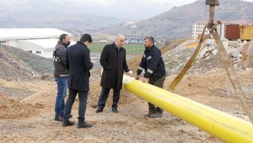 Hekimhan'a Doğal Gaz İçin Boru Nakline Başlandı