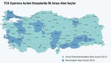 Adalet Bakanlığı, Türkiye'nin 'Suç Atlası'nı Çıkardı