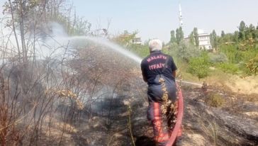 Eskimalatya'da Bahçede Yangın Çıktı