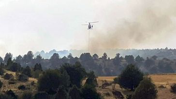 Yangın Söndürmeye Malatya'dan Helikopter