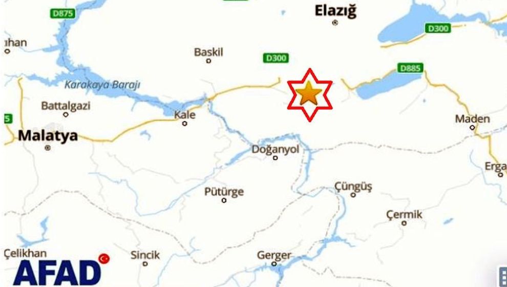 Elazığ- Sivrice Merkezli 4,9 Büyüklüğünde Deprem