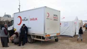 Kızılay Mobil Sağlık Aracıyla Hizmet Veriyor