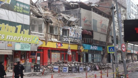 Şiddetli Bir Deprem Oldu, Birçok Bina Yıkıldı, Kentten Toz Bulutu Yükseldi