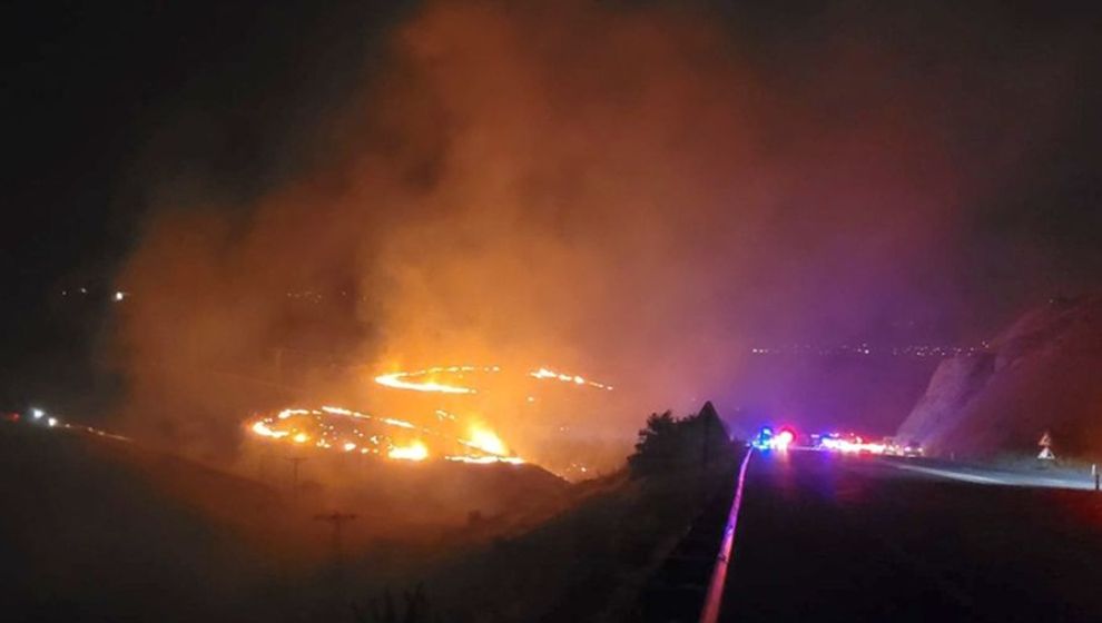 Malatya- Kayseri Karayolu Üzerinde Yangın