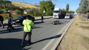 Otomobille Çarpışan Bisikletin Sürücüsü Yaralandı