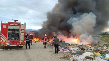 Hurdacılar Sitesi Çöplüğünde Korkutan Yangın