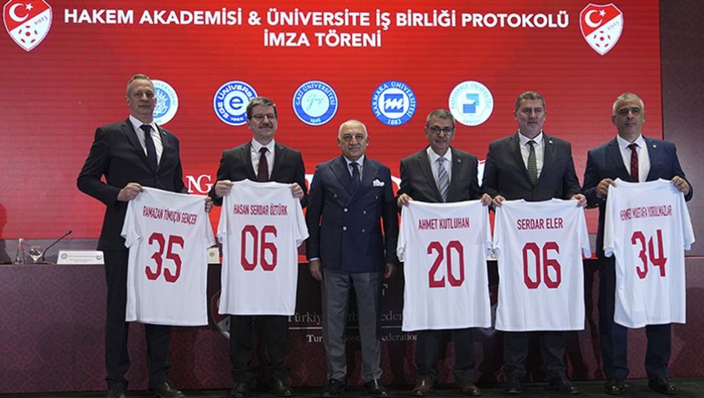 TFF Hakem Akademisi ile 5  Üniversite Arasında İş Birliği Protokolü