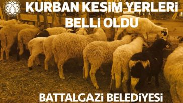 Battalgazi İlçesi'nde Kurban Kesim Yerleri Belirlendi