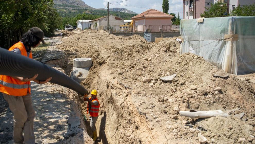 Nüfusu Artan Develi'ye Kanalizasyon Şebekesi