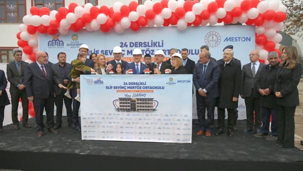 24 Derslikli Ortaokulun Temel Atma Töreni Yapıldı