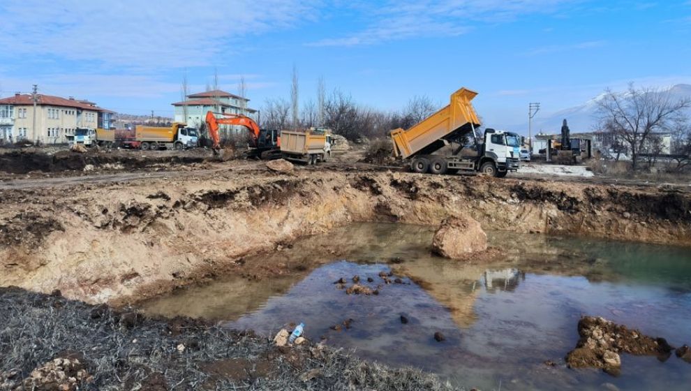 Doğanşehir'deki Rezerv Alanında İnşa Çalışmaları Başladı