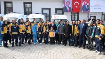 9'u Ambulans 15 Yeni Araç İçin Tören Düzenlendi