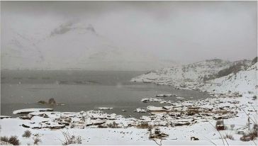 Çat Barajı'nın Yüzen Adaları Soğuk Hava Nedeniyle Dondu