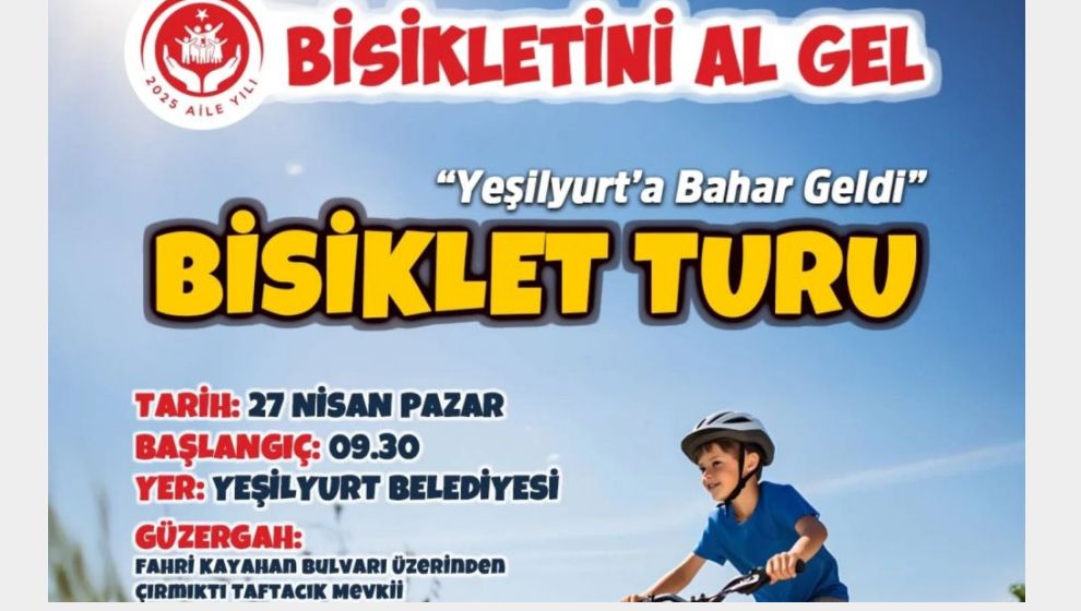 Yeşilyurt'ta Pazar Günü Bisiklet Turu Yapılacak