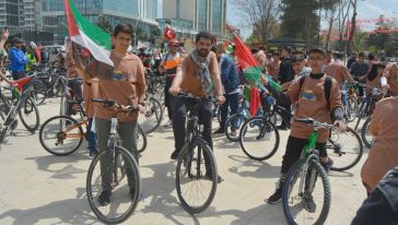 'Gazze İçin Sür ve Diren' Bisikletli Protesto Etkinliği