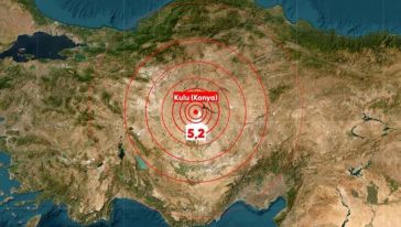 Konya'da 5.2 Büyüklükte Deprem