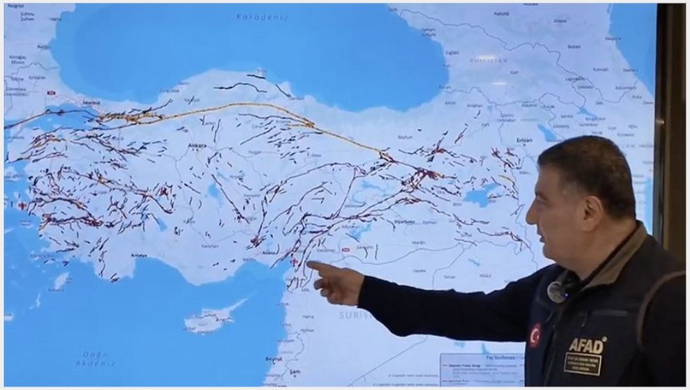 AFAD'ın Türkiye Deprem Tehlike Haritası'na Göre 485 Diri Fay Var