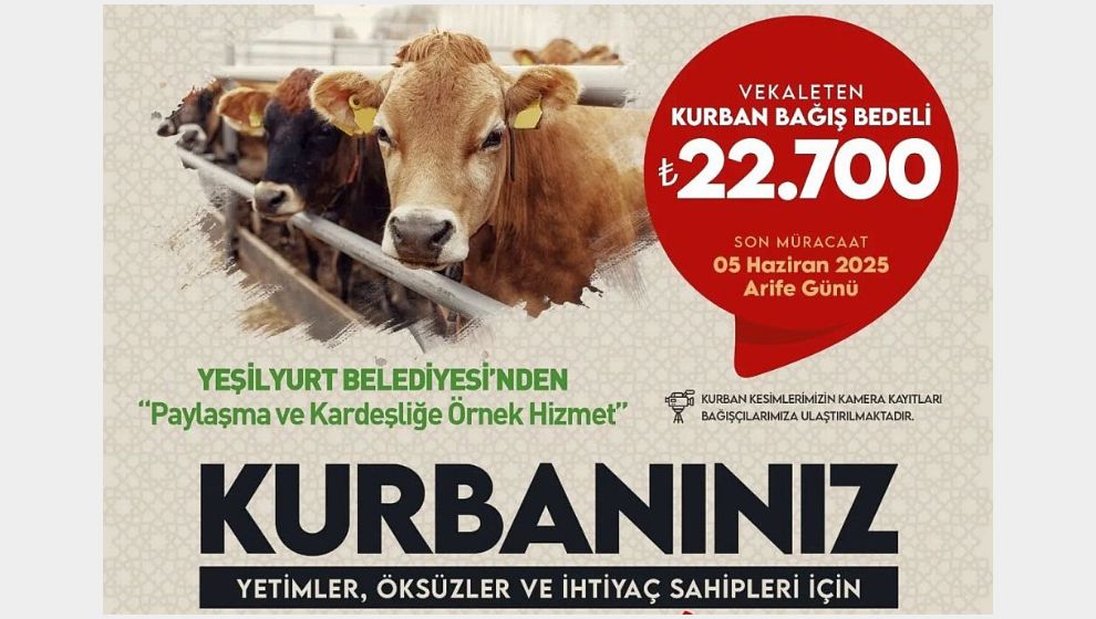 Yeşilyurt Belediyesi 'Kurban Bağış Kampanyası' Başlattı
