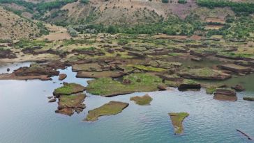 Çat Barajı'ndaki 'Yüzen Adalar' Koruma Amaçlı Olarak Sabitleniyor