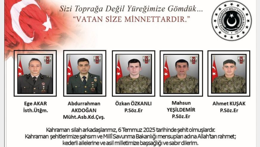 Pençe- Kilit Harekat Bölgesinde Metan Gazına Maruz Kalan Birçok Asker Şehit