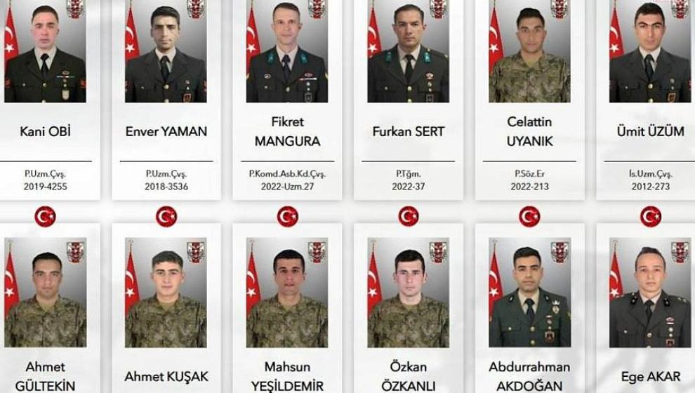 MSB'den 12 Askerin Şehâdetine İlişkin Açıklama.. 