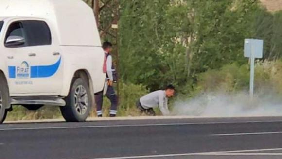 Bahçedeki Yangına Vatandaş Müdahale Edip Söndürdü
