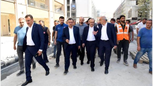 Cumhurbaşkanı Ziyareti Öncesi İnşaatlarda Teftiş