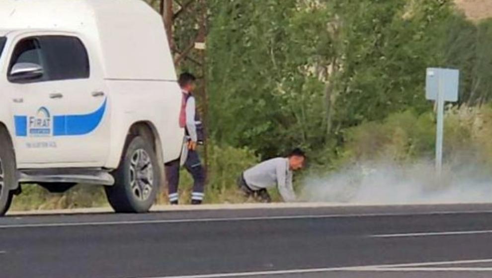 Bahçedeki Yangına Vatandaş Müdahale Edip Söndürdü