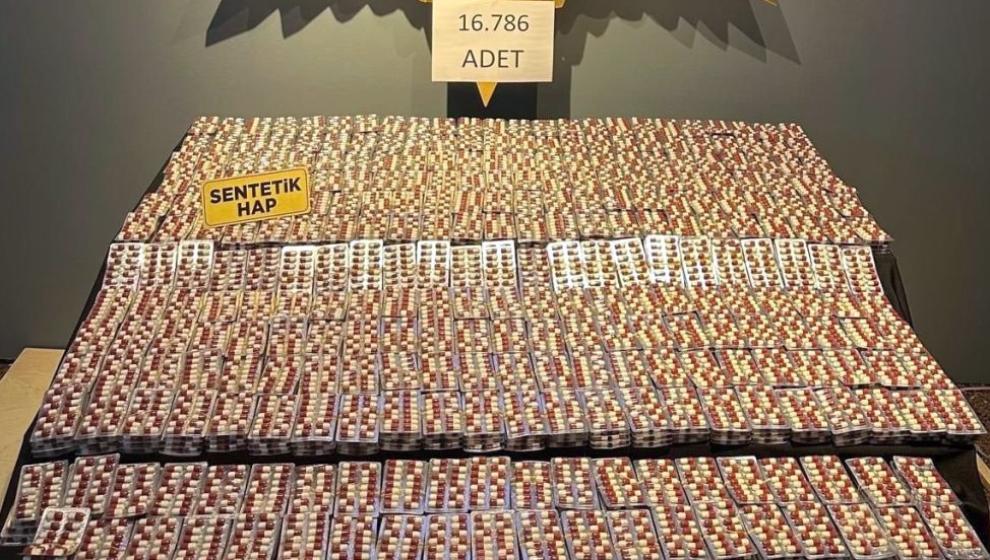 Narkotik Operasyonunda 16 Bin 786 Adet Sentetik Hap Ele Geçirildi