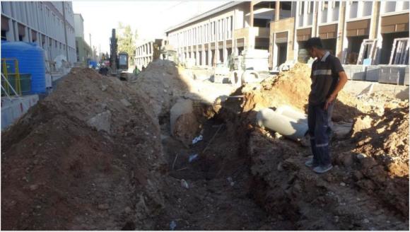 Çarşı İnşaatındaki Göçükte 1 İşçi Yaralandı