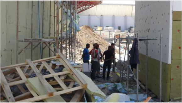 Şantiyede İskele Çöktü, 1 İşçi Yaralandı