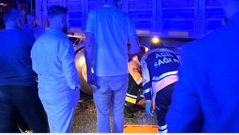 TIR'la Çarpışan Motosikletin Sürücüsü Yaralandı