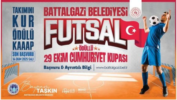 Battalgazi'de Cumhuriyet Kupası Salon Futbolu Turnuvası