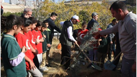 Turgut Özal Tabiat Parkı'na 102 Fidan Dikildi
