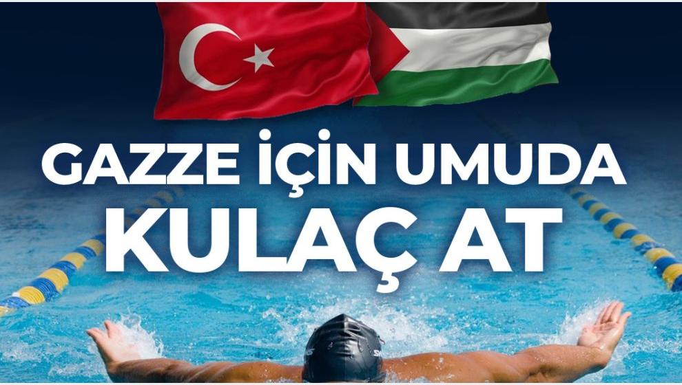 'Gazze'ye Dikkat Çekmek İçin' Yüzme Etkinliği!.