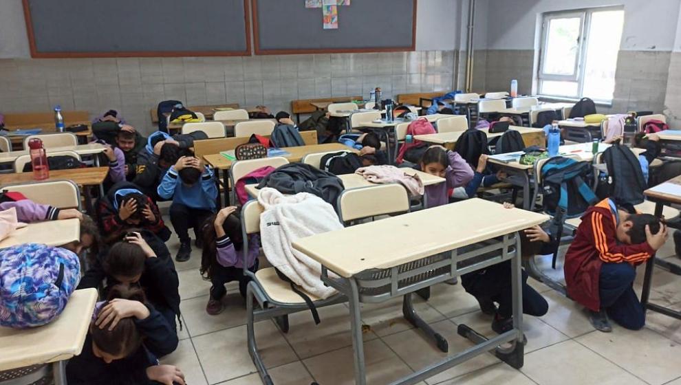 Malatya'daki Okullarda Eş Zamanlı Tatbikat Yapıldı