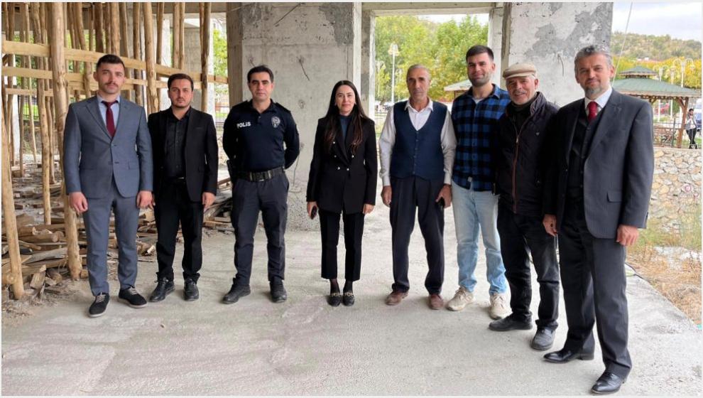 Doğanyol Kaymakamından Cami ve Salon İnşaatlarında İnceleme