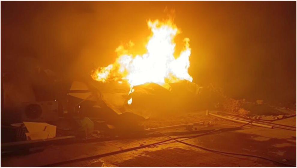 İnşaat Şantiyesinin Yemekhanesinde Yangın