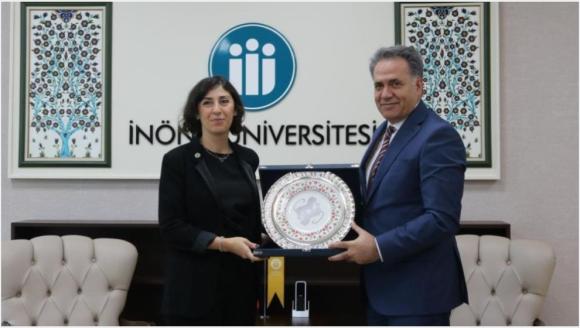 İsmet İnönü'nün Torunu Bilgehan'dan İnönü Üniversitesi Rektörüne Ziyaret