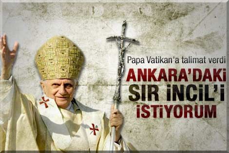 "Sır İncil'i İstiyorum"