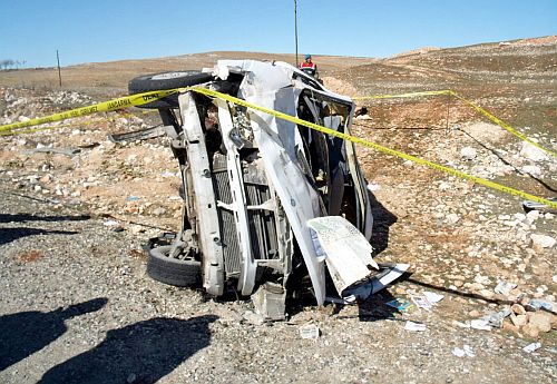 Minibüs Devrildi, 1 Ölü 12 Yaralı