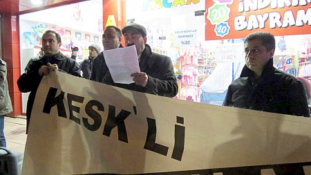 KESK'ten Gözaltı Protestosu