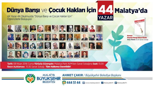 44 Yazar Malatya'da Buluşacak