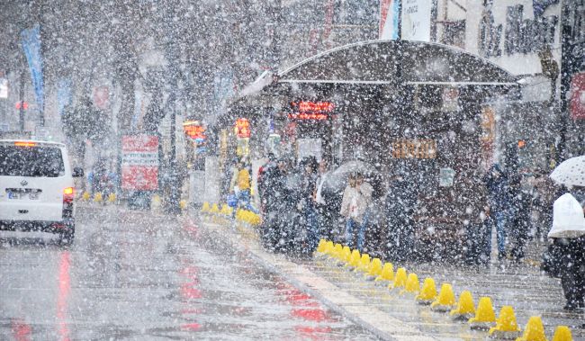 Malatya'da Kar Yağışı Etkili Oldu