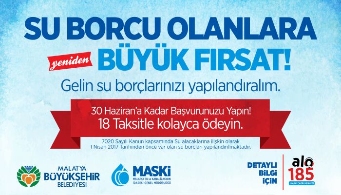 MASKİ'den Yapılandırma Hatırlatması