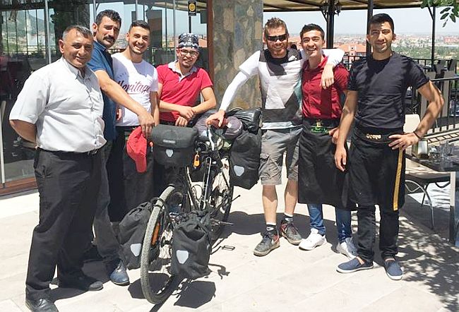 Dünya Turundaki Bisikletçi Malatya'da