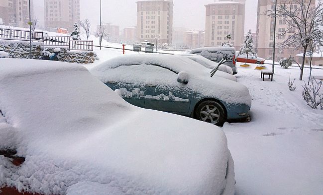 Malatya'da Kar Yağışı Etkili Oldu